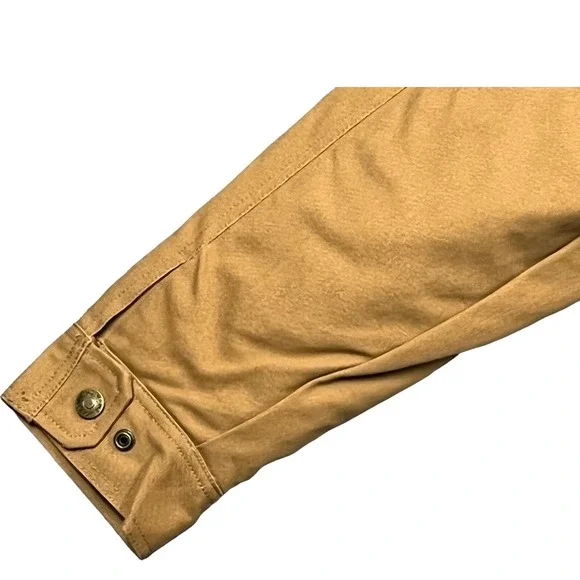 Wolverine Mens Grayson Insulated Work Jacket L Tan-Brown Canvas Full Zip Hooded Vests